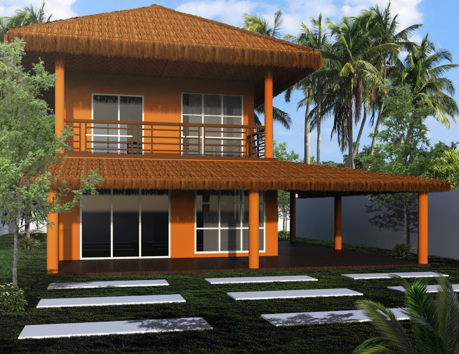 Minimalist House Design: Amakan Native House Design Two Storey